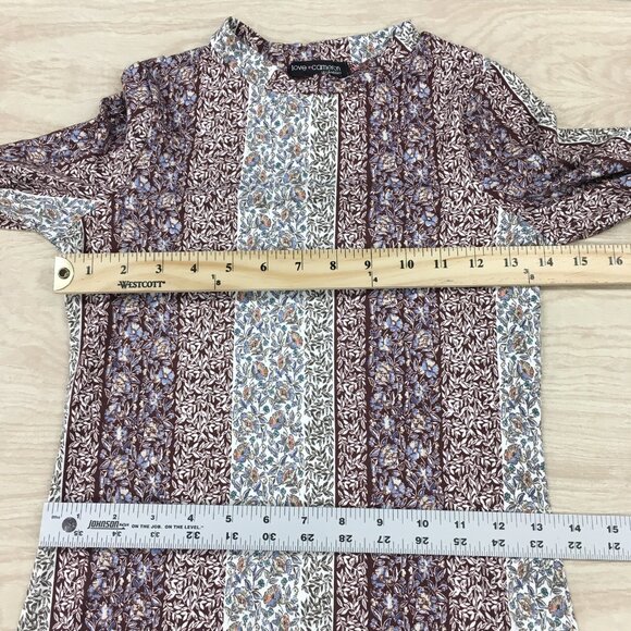 Love Cameron LA Dress Size Small Floral Print Long Sleeve Stretch Mini Bodycon - Picture 7 of 9